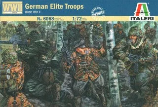German Elite Troops WWII, 1/72 Scale Plastic Figures - Italeri