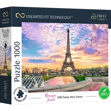 Trefl 10693 Prime 1000 Piece Puzzle - Romantic Sunset: Eiffel Tower, Paris, France