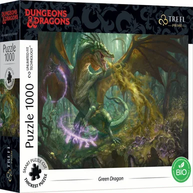 Trefl 10758 Prime 1000 Piece Puzzle - Dungeons & Dragons: The Hunt for the Green Dragon