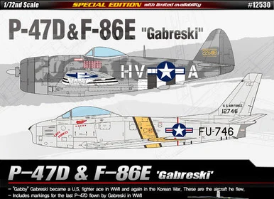 Academy Models 12530 P-47D and F-84E Gabreski 1/72 Scale Model Kit