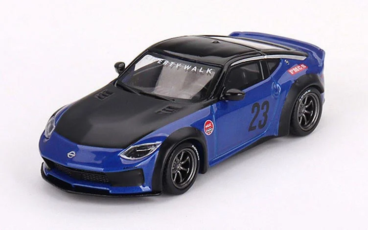 Nissan Z LB Nation Works (Serian Blue) 1:64 Scale Diecast Car - Mini GT