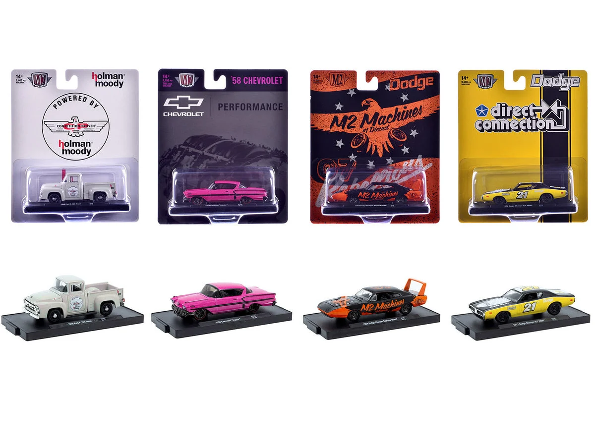 "Auto-Drivers" Set of 4 pieces in Blister Packs Release 129 Limited Edition to 10000 pieces Worldwide 1/64 Diecast Model Cars by M2 Machines