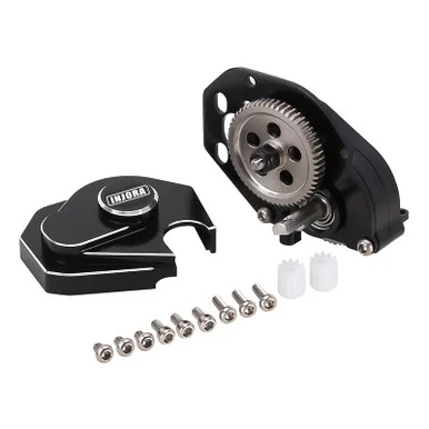 INJORA SCX24-130BK Black CNC Aluminum Complete Transmission Gearbox for Axial SCX24 AX24