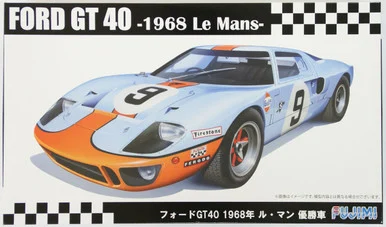 Fujimi 12605 Ford GT40 #9 1968 Le Mans Winner 1/24 Scale Model Kit - Fujimi Models