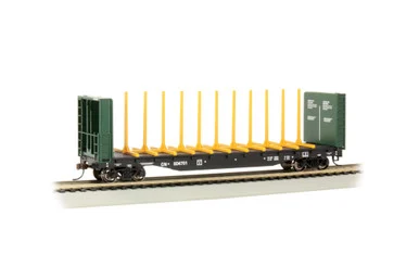 Bachmann 12902 HO 52' Center-Beam Flat Car Canadian National #604751