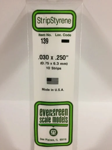 139 - STRIPS .030" X .250" (10)