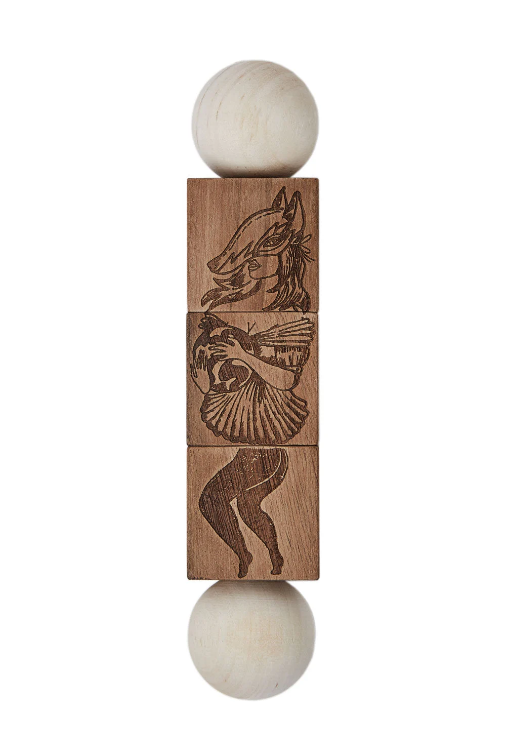 Natural Colored Twist The Blocks Commedia Dell’Arte - Wooden Story