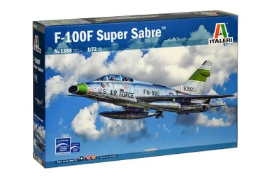 Italeri 1398 F-100F Super Sabre USAF Fighter 1/72 Scale Model Kit