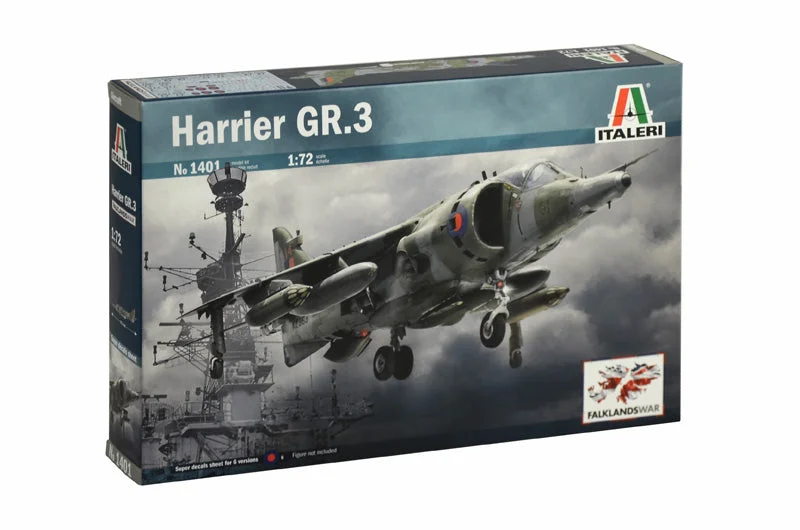 Hawker Harrier GR.3 Falklands War, 1/72 Scale Model Kit - Italeri