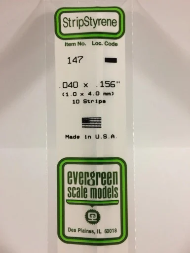 147 - STRIPS .040" X .156" (10)
