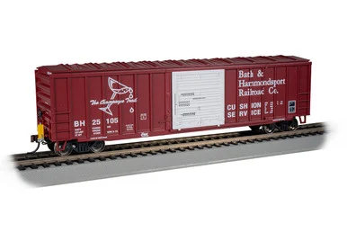 Bachmann 14910 HO 50' Outside Braced Box Car w/ Flashing End of Train Device - Bath & Hammondsport #25105