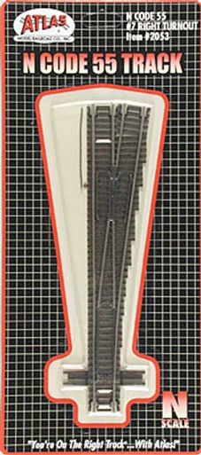 Atlas Model Railroad 2053 N Code 55 #7 Right-Hand Turnout