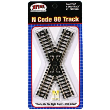 Atlas Model Railroad 2567 N Code 80 45 Degree Crossing