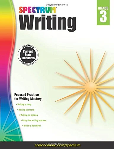 Spectrum Writing Workbook Grade 3 Paperback - Carson Dellosa