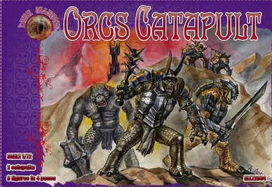 Dark Alliance ALL72034 Orcs 1/72 Scale Figures (8) w/2 Catapults - Alliance Figures