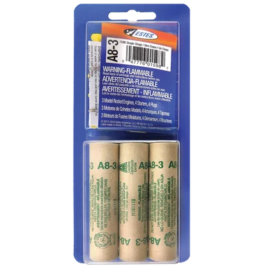Estes 10017 A8-3 Model Rocket Engines (3 pcs)