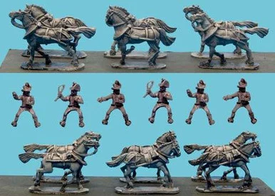OG15AE12 - Austrian Napoleonic Equipment Limber Horses with Riders