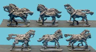 OG15AE13 - Austrian Napoleonic Equipment Limber Horses without Riders