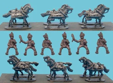 OG15FE20 - French Napoleonic Equipment Limber Horse with Riders 1809