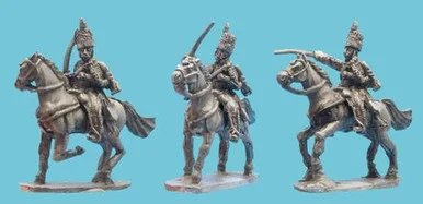 OG15NC207 - British Napoleonic Hussar Charging in Tall Busby