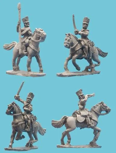 OG15NC518 - Prussian Napoleonic Dragoon Command in Covered Shako