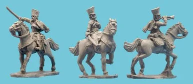 OG15NC521 - Prussian Napoleonic Hussar Command in Covered Shako