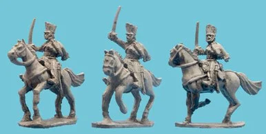 OG15NC522 - Prussian Napoleonic Hussar Charging in Covered Shako