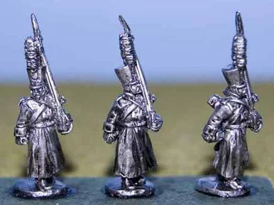 OG15NRT117 - Russian Napoleonic Grenadier in Greatcoat and Shako March Attack
