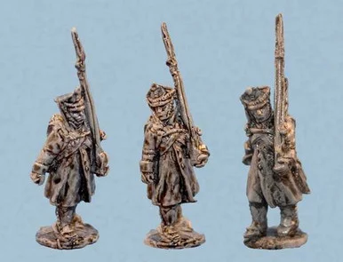 OG15NRT209 - Russian Napoleonic Musketeers in Greatcoat March Attack