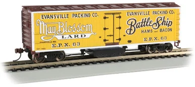 Bachmann 16332 HO Track-Cleaning 40' Wood-Side Reefer - Evansville Packing