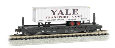 Bachmann 16755 N 52' Flat Car - Atlantic Coast Line w/ Yale 35' Trailer