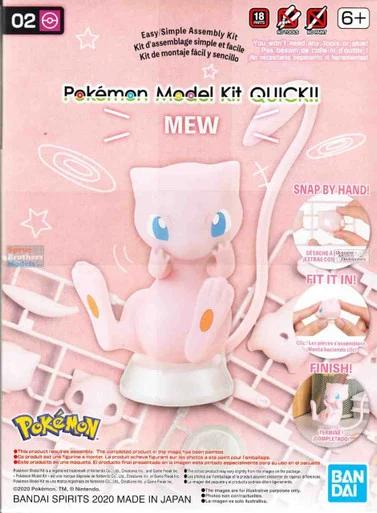 Bandai 2541923 Pokemon #02 Mew Model Kit Quick!