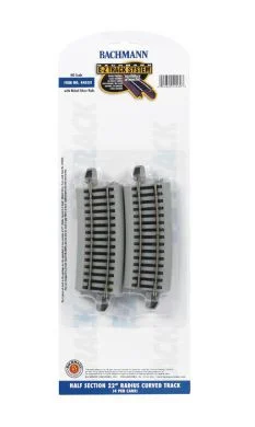 Bachmann 44532 HO Nickle Silver Half Section 22" Radius Curved EZ Track Section, 4 Pack