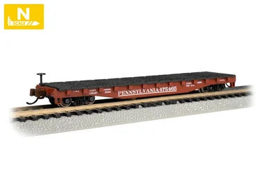 Bachmann 17353 N 52' Flat Car - Pennsylvania Railroad #475465