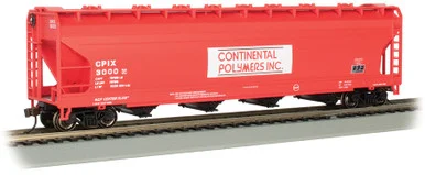 Bachmann 17510 HO 56' ACF Center-Flow Hopper - Continental Polymers #3000