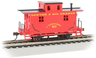 Bachmann 18407 HO Old Time Bobber Caboose - Denver & Rio Grande #49