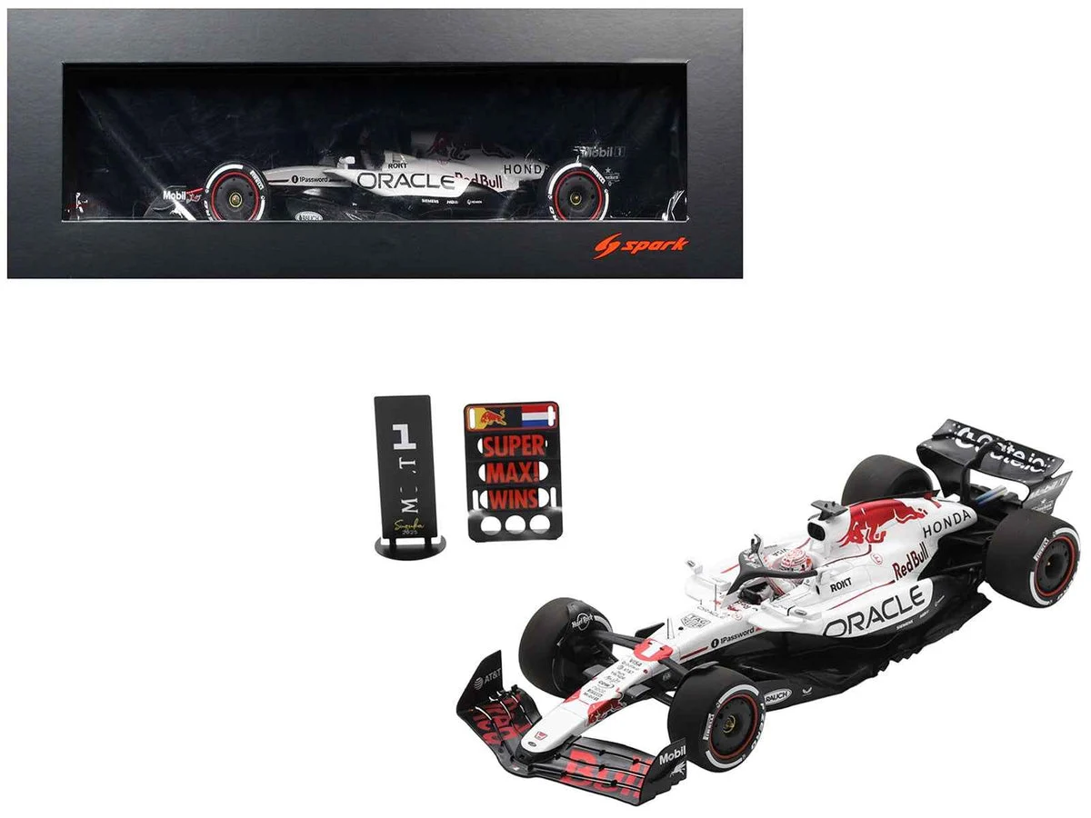 Red Bull Racing RB21 #1 Max Verstappen "Oracle Red Bull Racing" Winner Formula One F1 "Japanese GP" (2025) with Acrylic Display Case 1/18 Model Car by Spark