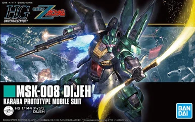 Bandai 5055577 #219 MSK-008 Diheh Karaba Prototype Mobile Suit HGUC 1/144 Scale Model Kit