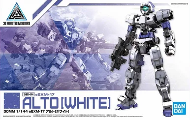 Bandai 5057778 30MM #01 eEXM-17 Alto White 1/144 Scale Model Kit