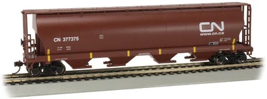 Bachmann 19103 HO 4 Bay Cylindrical Grain Hopper Canadian National #377375