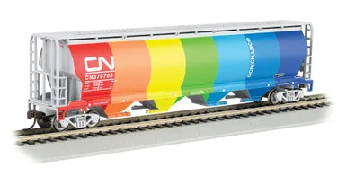 Bachmann 19133 HO 4 Bay Cylindrical Grain Hopper Canadian National Demonstrator #370708