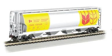 Bachmann 19136 HO 4 Bay Cylindrical Grain Hopper Government of Canada #106068