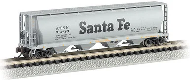 Bachmann 19152 N 4 Bay Cylindrical Grain Hopper Santa Fe