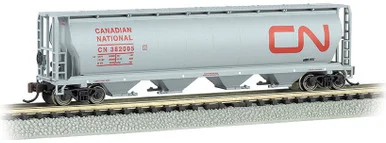 Bachmann 19163 N 4 Bay Cylindrical Grain Hopper Canadian National