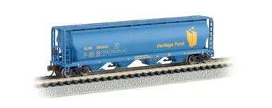 Bachmann 19189 N 4 Bay Cylindrical Grain Hopper - Heritage Fund