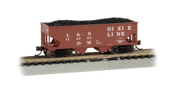 Bachmann 19560 N 55 Ton 2 Bay USRA Outside Braced Hopper - L&N Dixie Line #124360