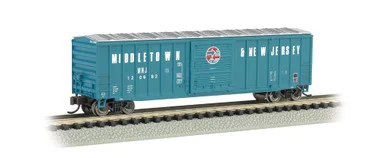 Bachmann 19653 N 50'6" Outside Braced Sliding Door Box Car - Middletown & New Jersey #120682