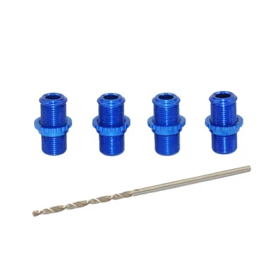 1RC Racing 1RC5007 Threaded Alum Shock Body Set, Blue, 18th Scale (4)