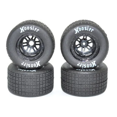 1RC Racing 1RC5541 FR/RR Soft Tires & Black Wheels, 1/18 LM (4)