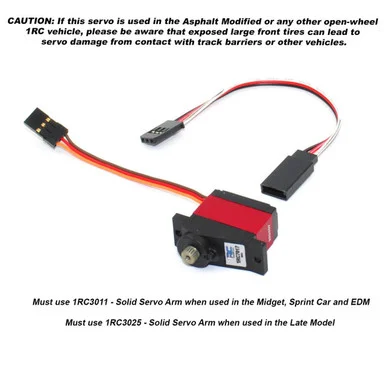 1RC7017 Steering Servo, Digital, Metal Gear, 18th Scale - 1RC Racing